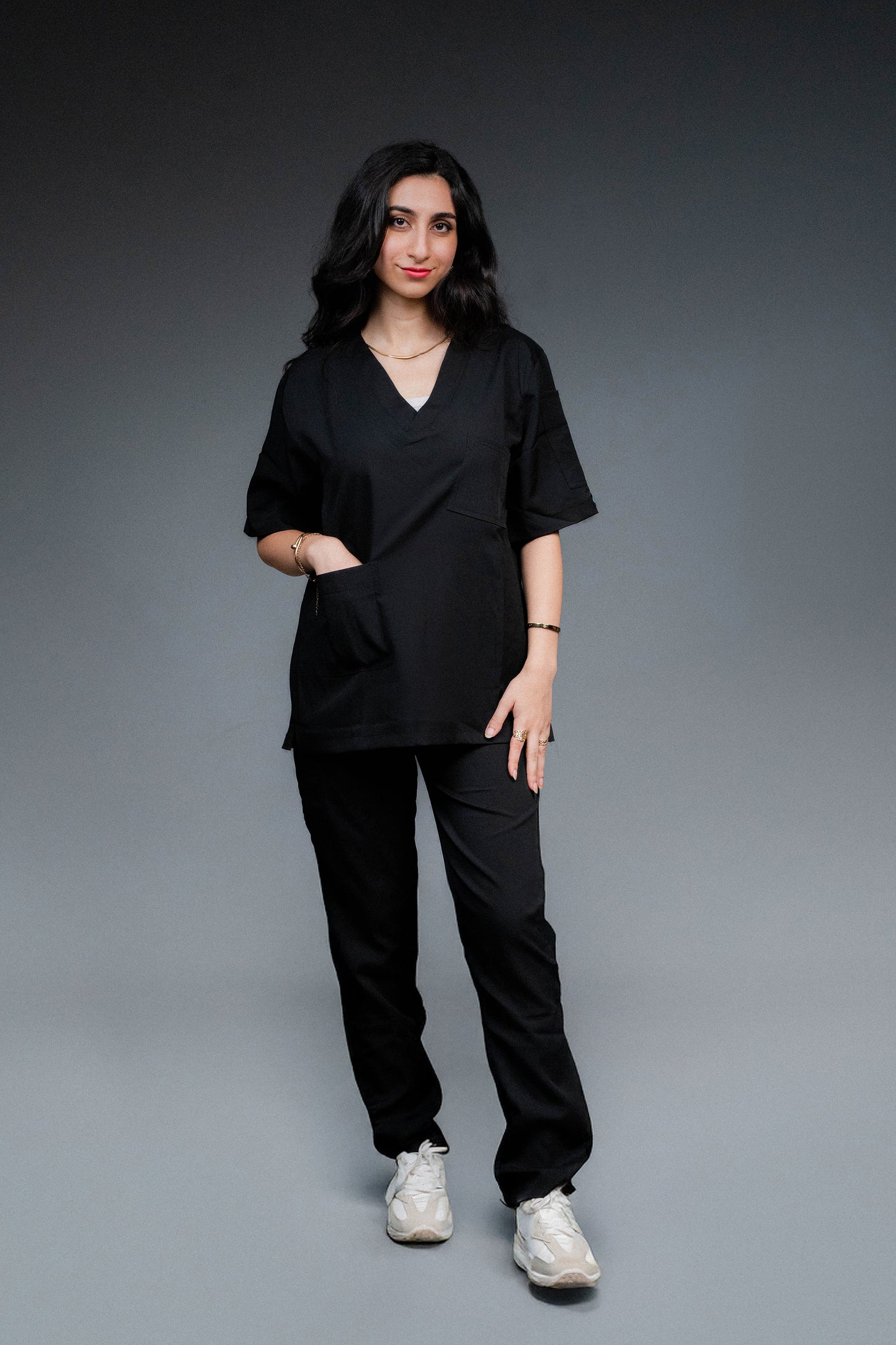 Medora Premium Scrub Set – Carbon Black (Women’s)