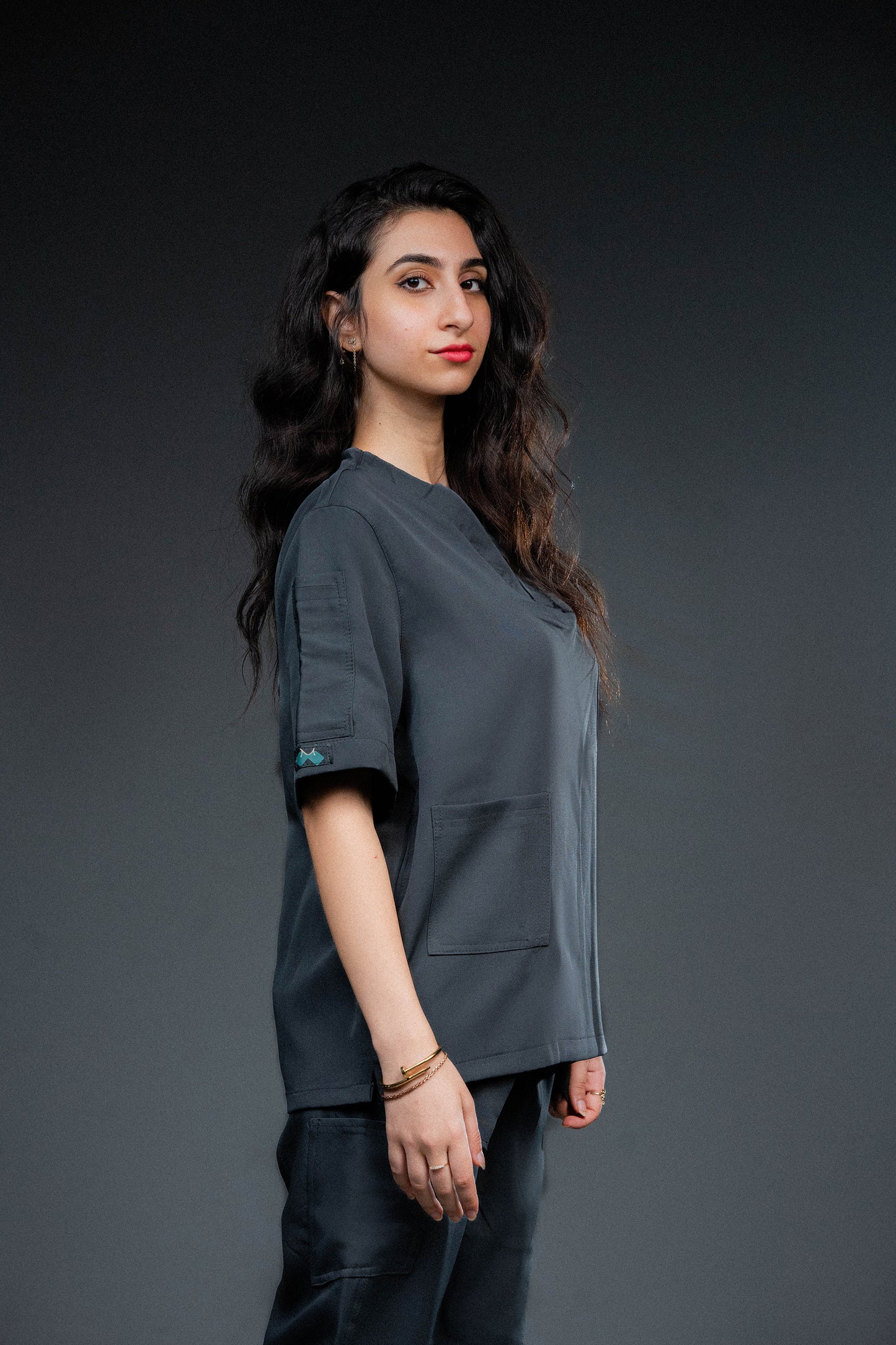 Medora Premium Scrub Set – Steel Grey (Women’s)