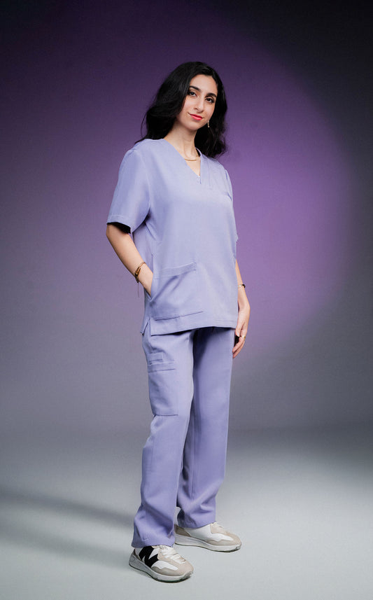 Medora Premium Scrub Set – Lavender Bloom (Women’s)